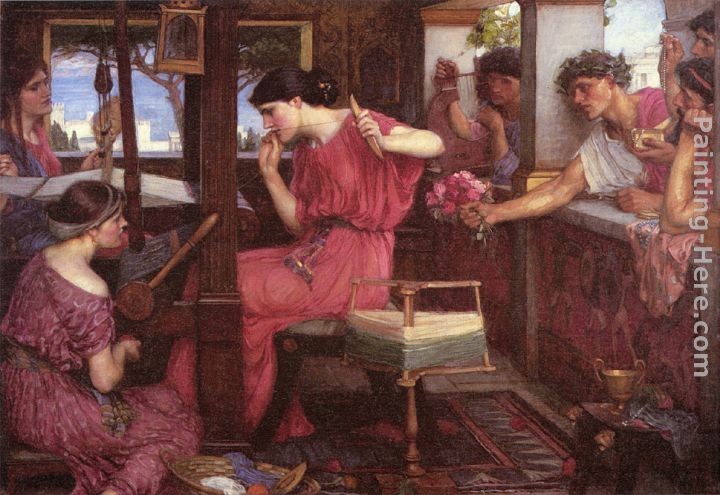 John William Waterhouse Penelope and the Suitors
